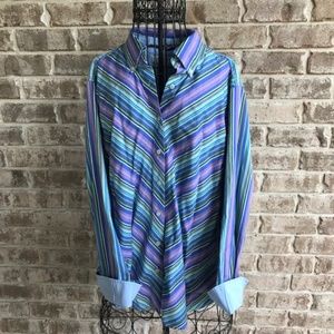 Tommy Hilfiger Woman Striped Button Down Shirt VTG